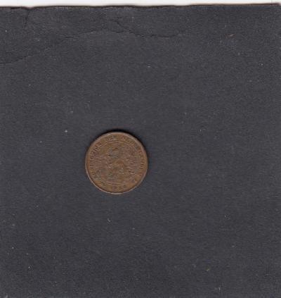 Beschrijving: 1/2 Cent WILHELMINA 